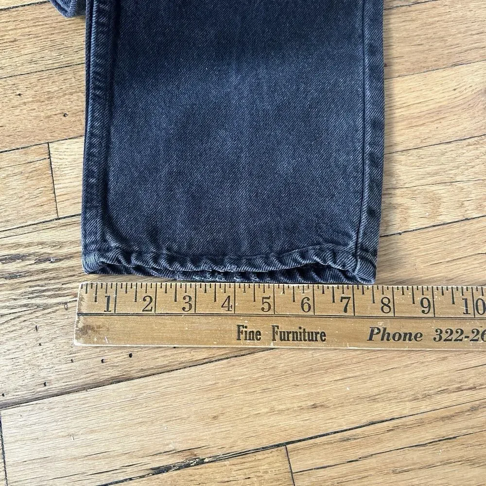 Vintage 90s Levi’s 505 Black Jeans 34x30 Actual 31x30 USA Made Faded Denim